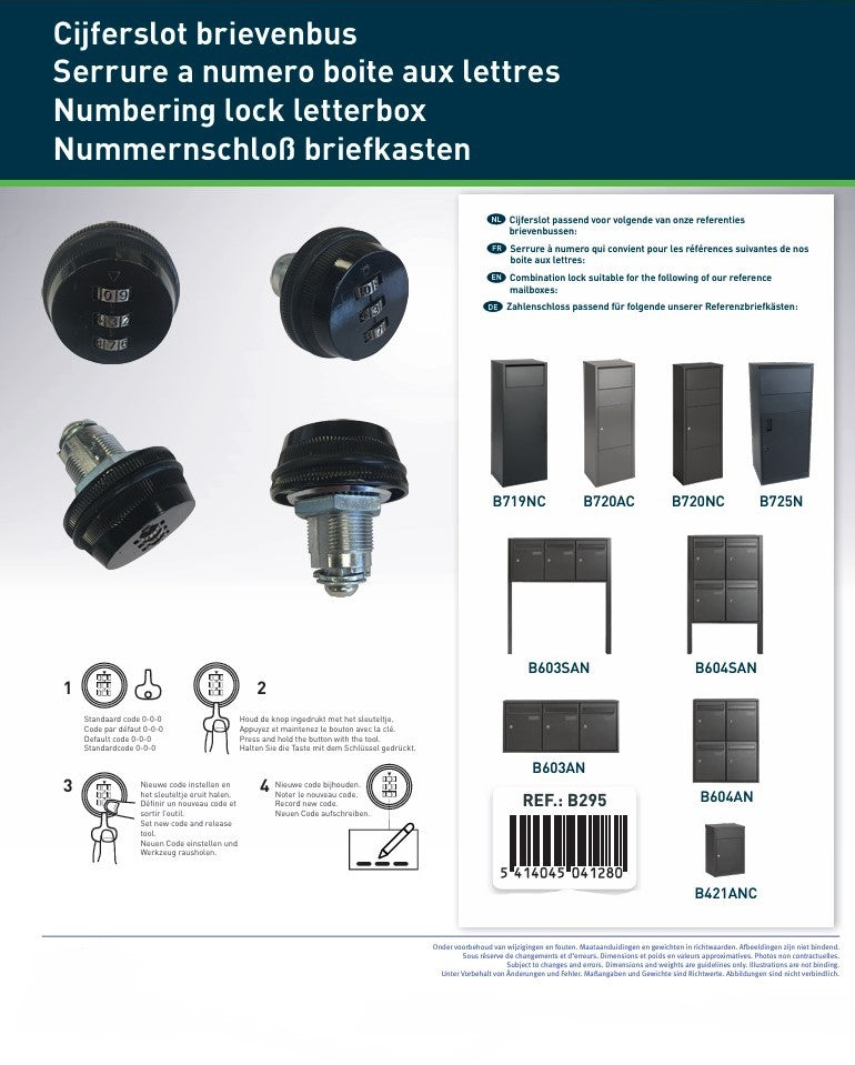 cijferslot brochure brievenbus