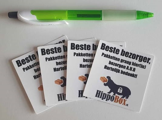 hippobox sticker 6x6cm
