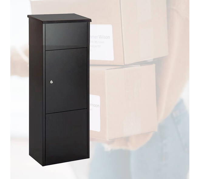 Standing parcel letterbox HANNOVER matt grey (cylinder lock)