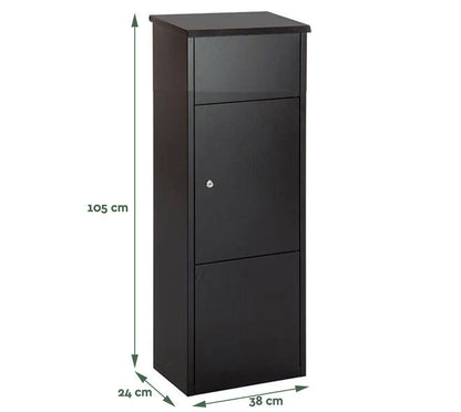 Standing parcel letterbox HANNOVER matt grey (cylinder lock)